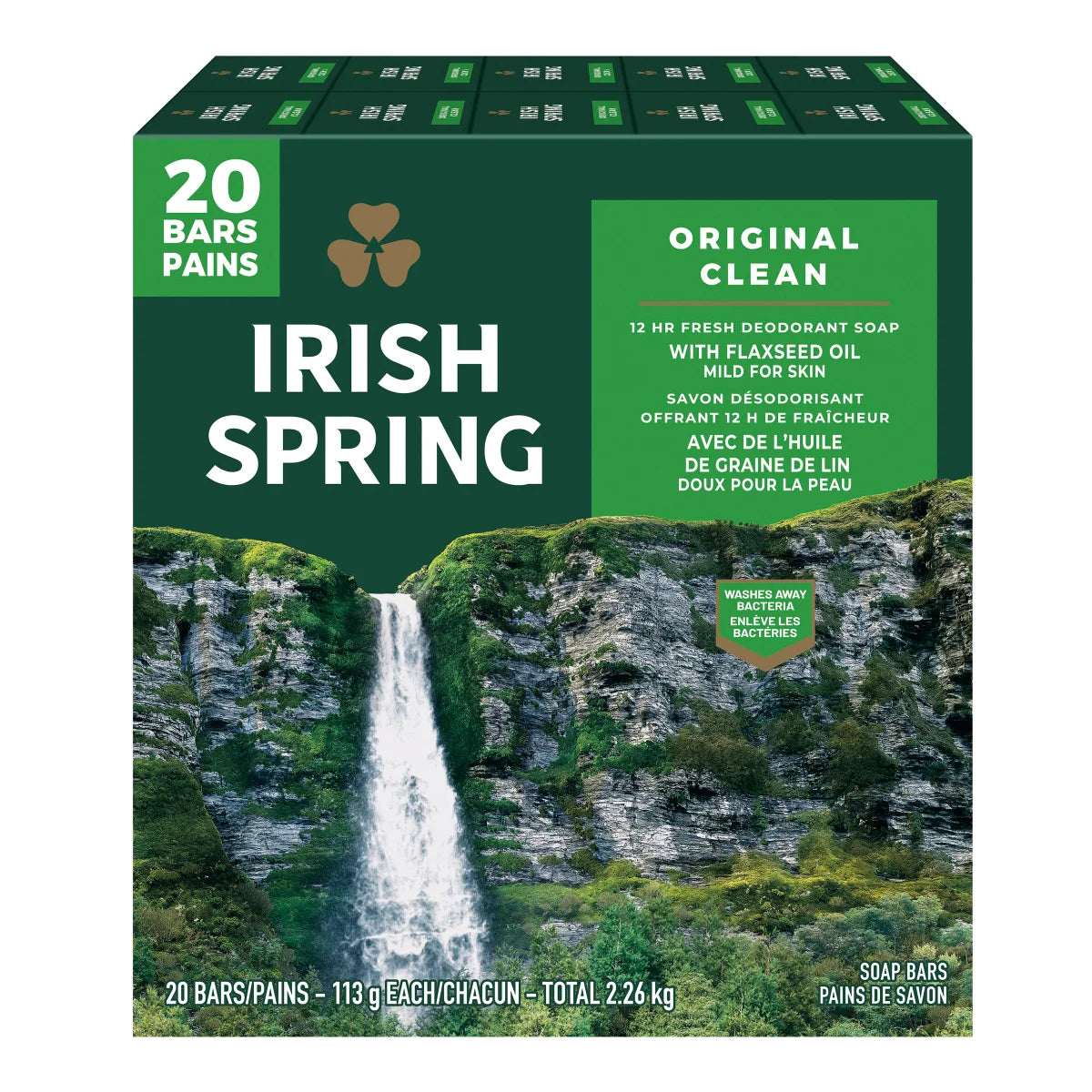 Irish Spring Deodorant Soap, 113 g, 20-pack