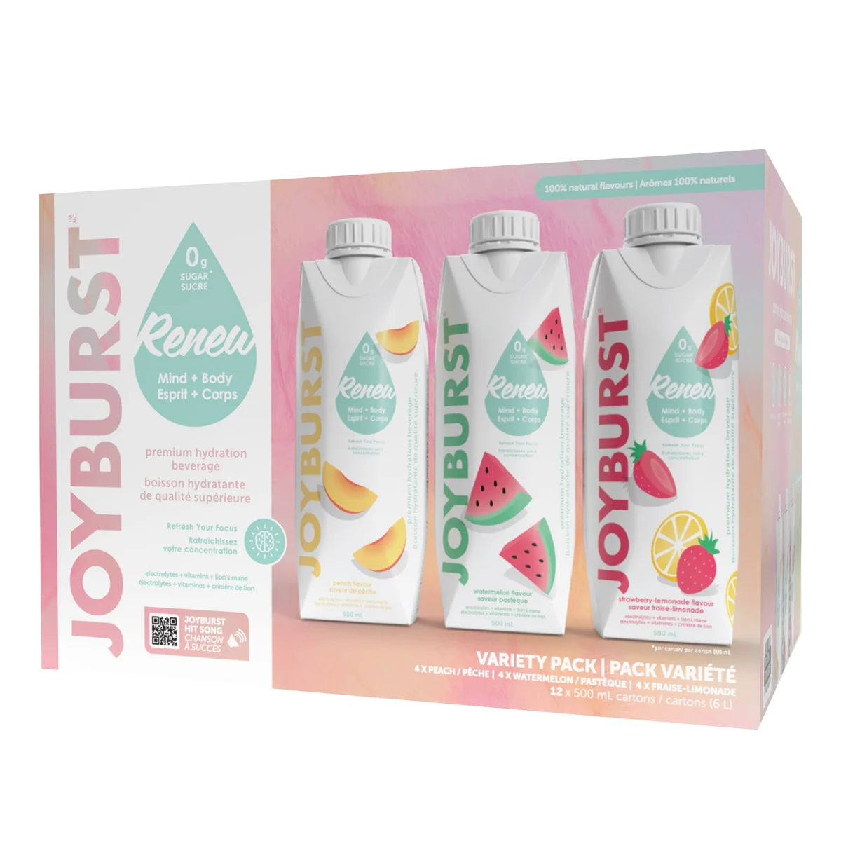 Joyburst Renew variety pack 12 × 500 mL