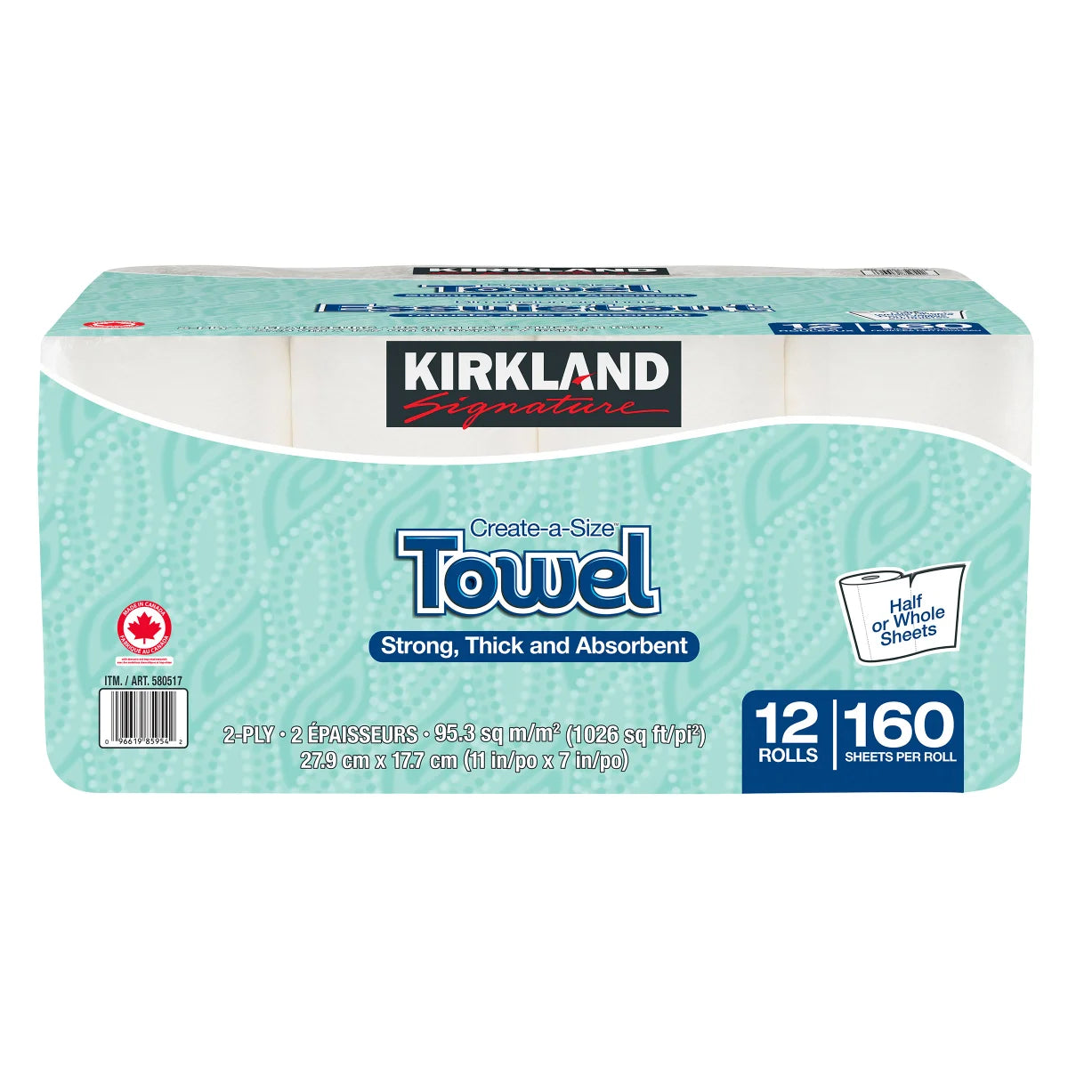 Kirkland Signature 2-ply Paper Towels, 12-pack