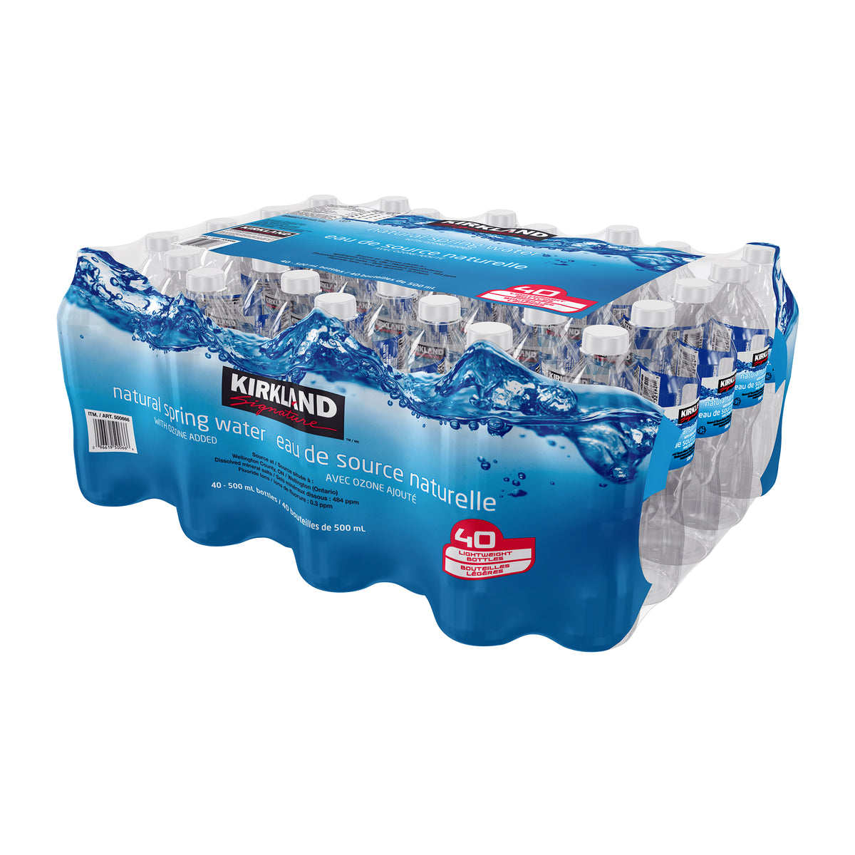 Kirkland Signature Natural Spring Water 40 × 500 ML