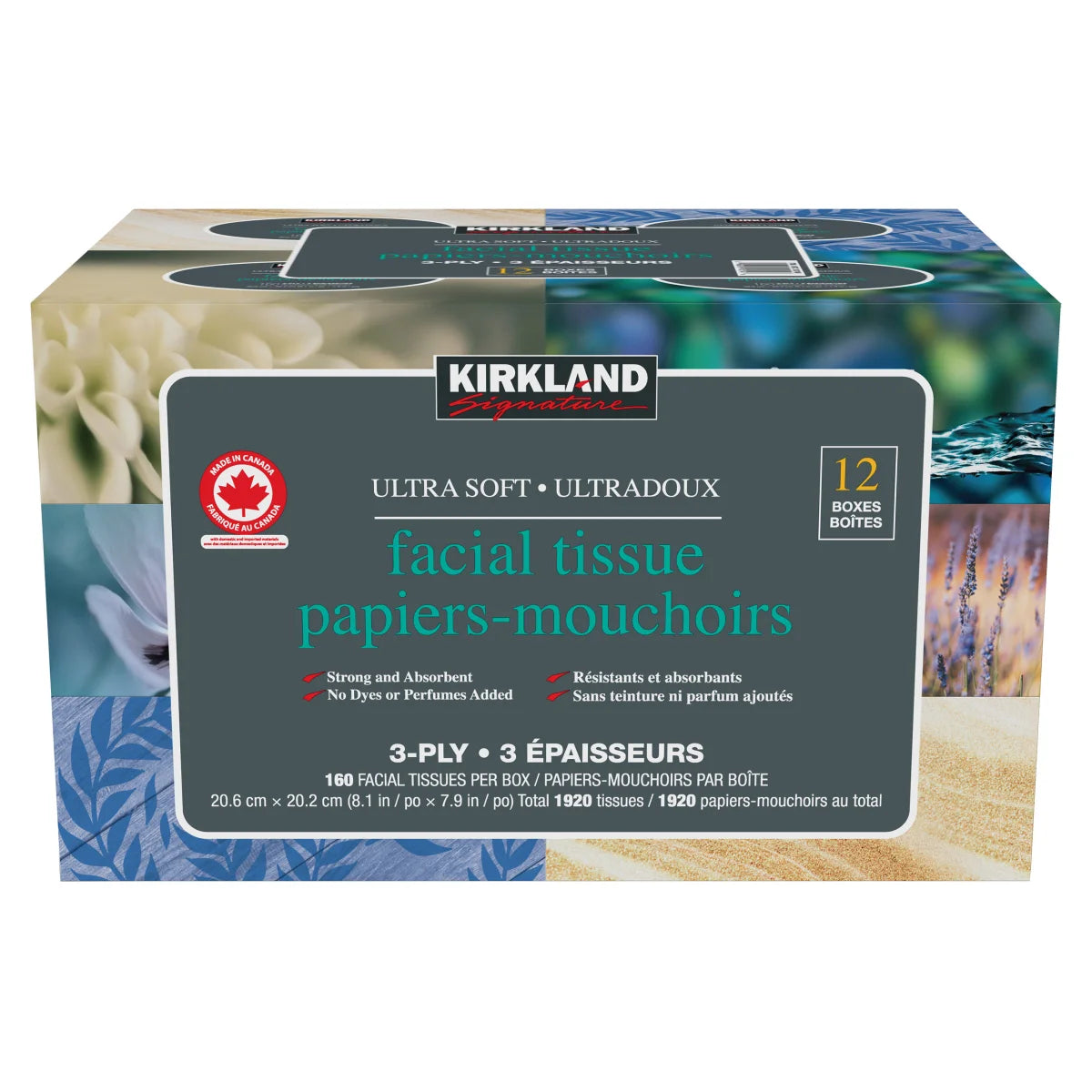 Kirkland Signature Ultra Soft Facial Tissues, 12-pack