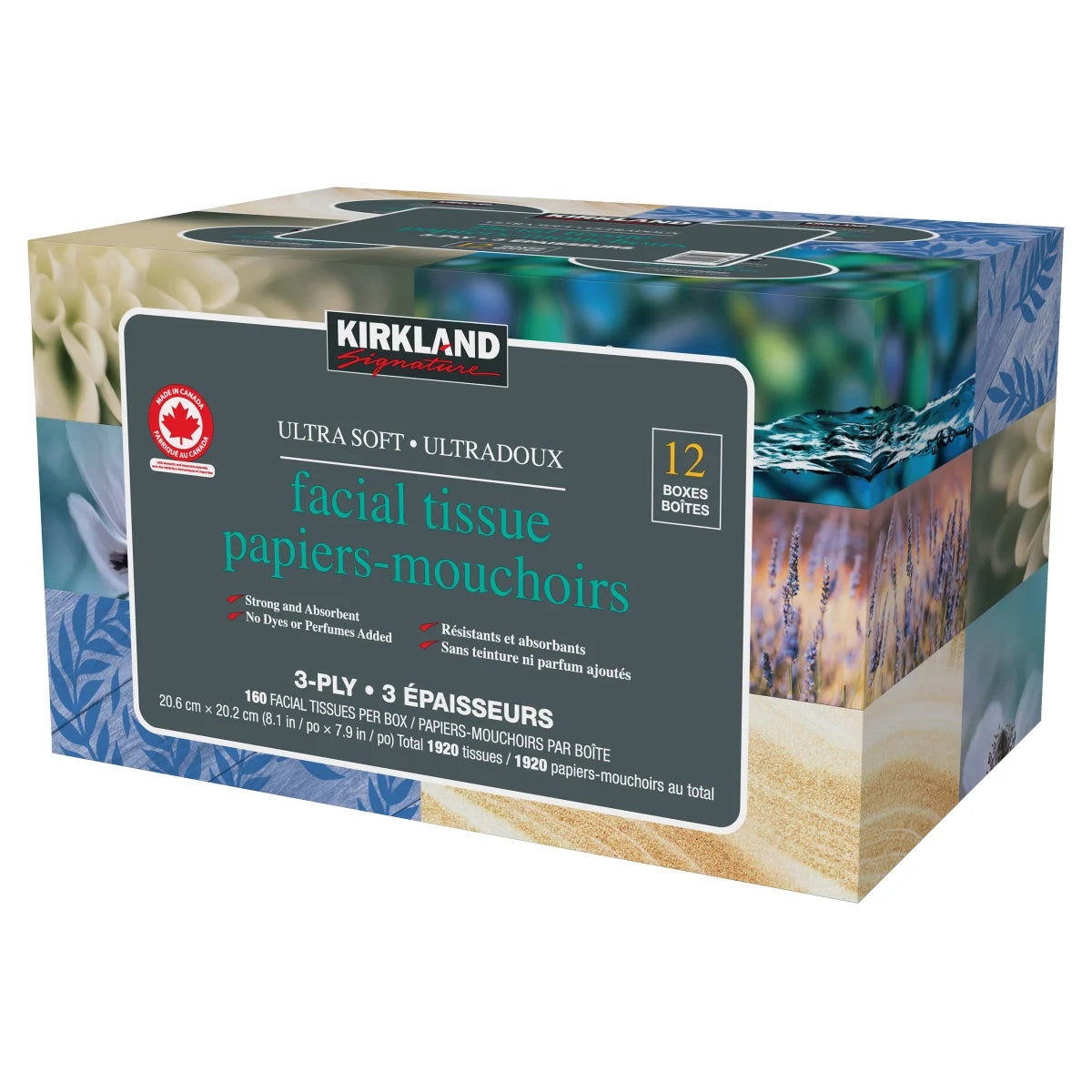 Kirkland Signature Ultra Soft Facial Tissues, 12-pack