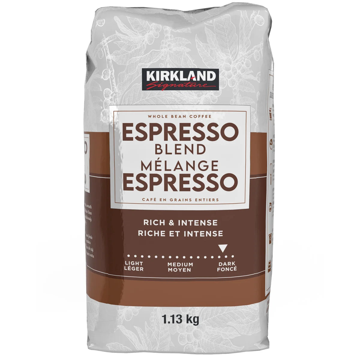 Kirkland Signature Whole Bean Coffee Espresso Blend, 1.13 kg