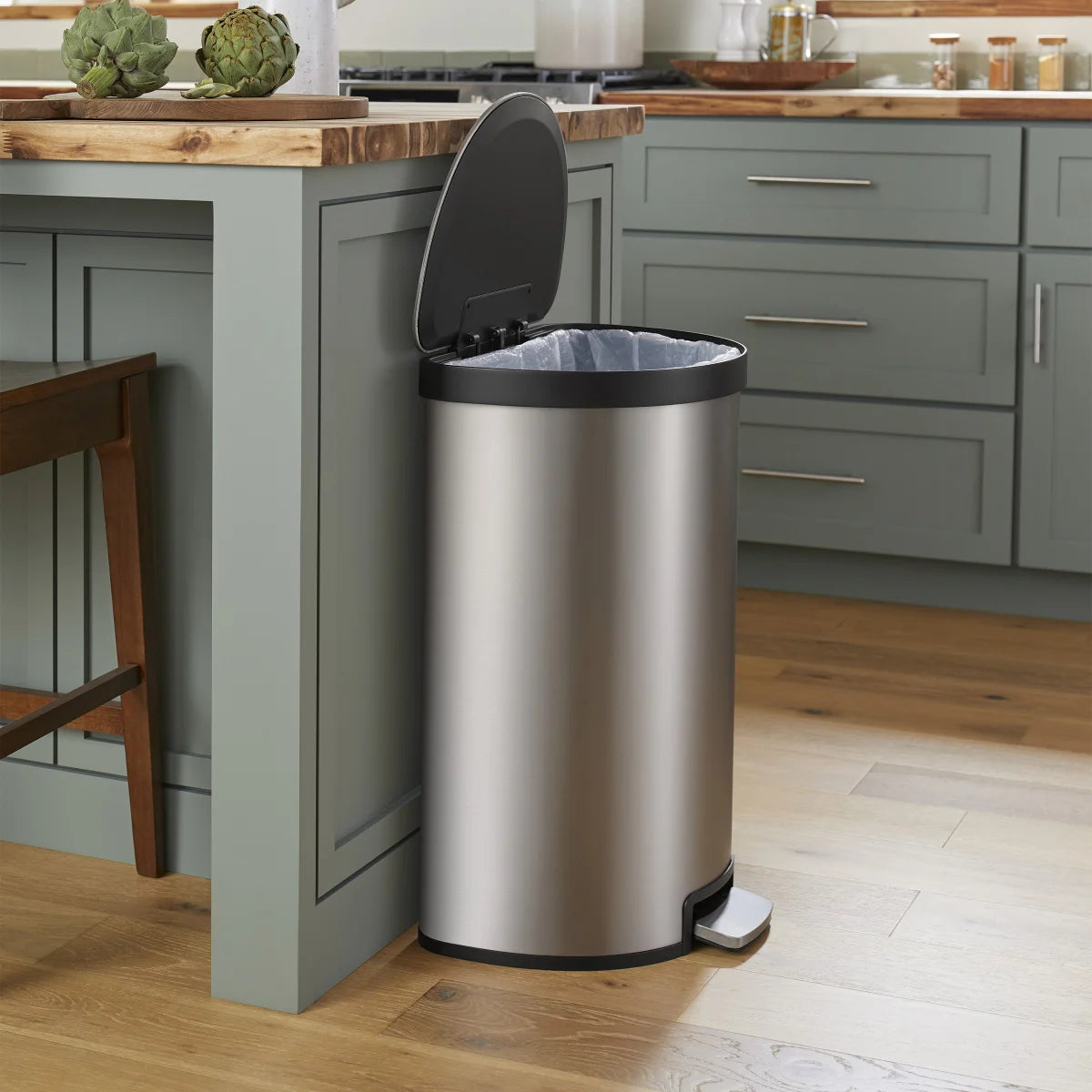 Kohler 45L Stainless Steel Step Trash Can