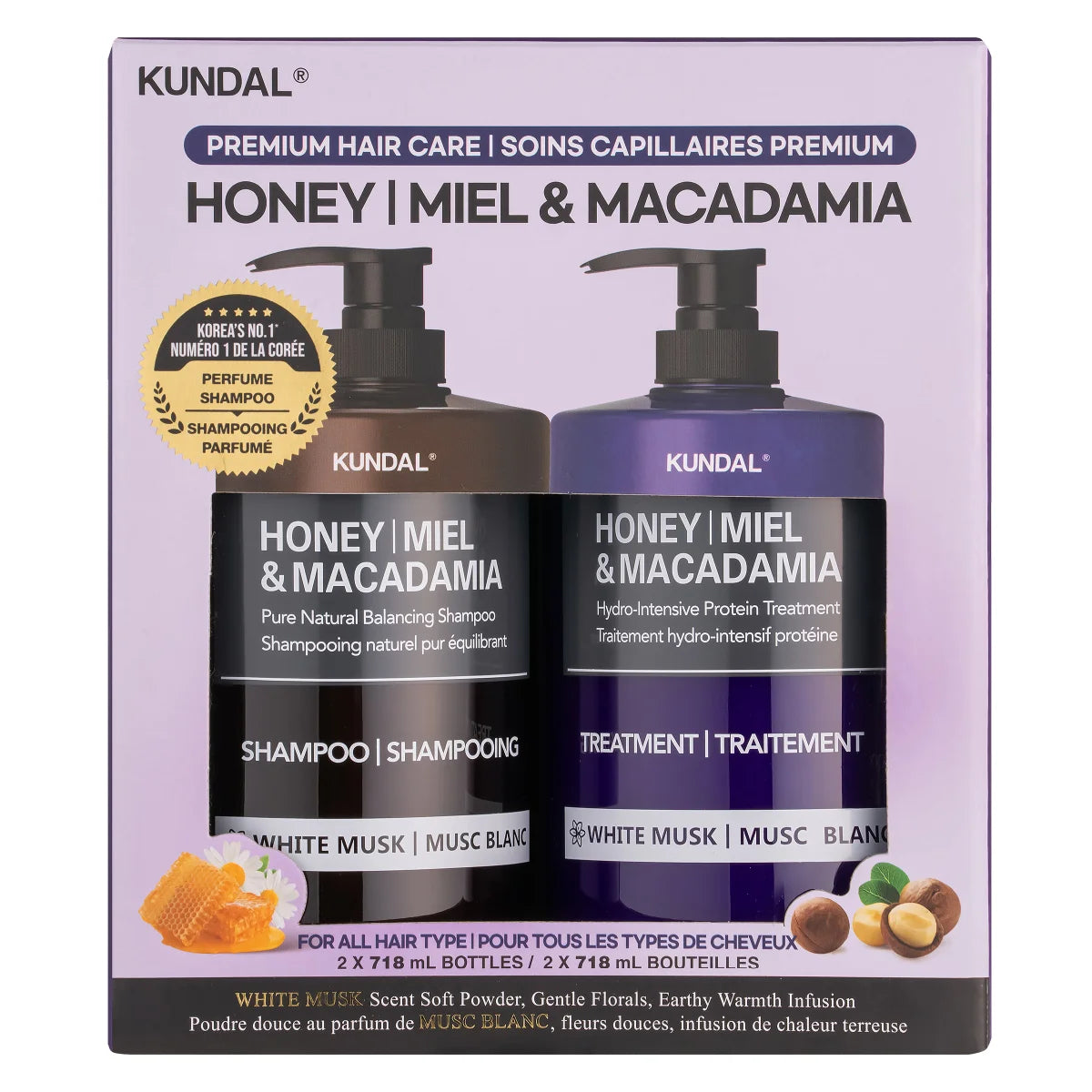 Kundal Honey and Macadamia Shampoo and Treatment, 2 x 718 mL