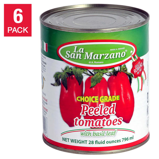 La San Marzano Whole Peeled Tomatoes, 6 × 796 mL