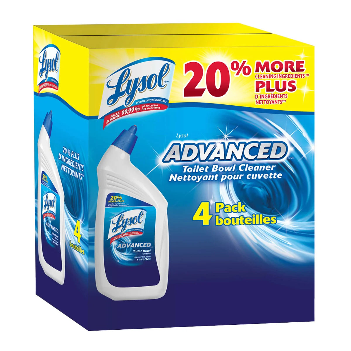 Lysol Advanced Toilet Bowl Cleaner, 4 × 946 mL