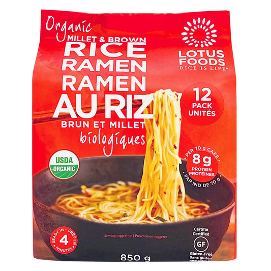 Millet and Brown Organic Rice Ramen, 850 g