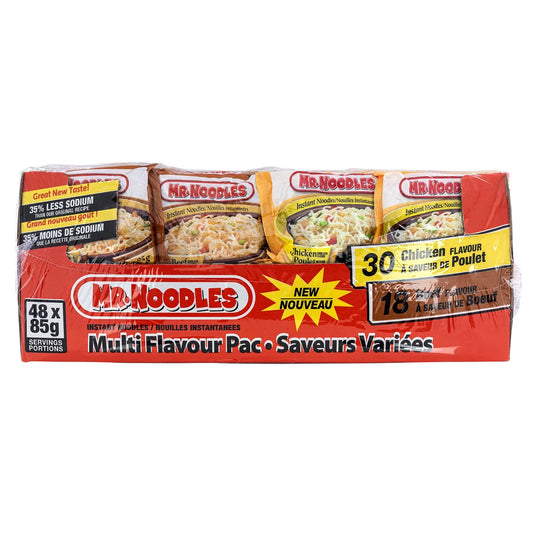 Mr. Noodles Instant Noodles Variety Pack, 48 × 85 g