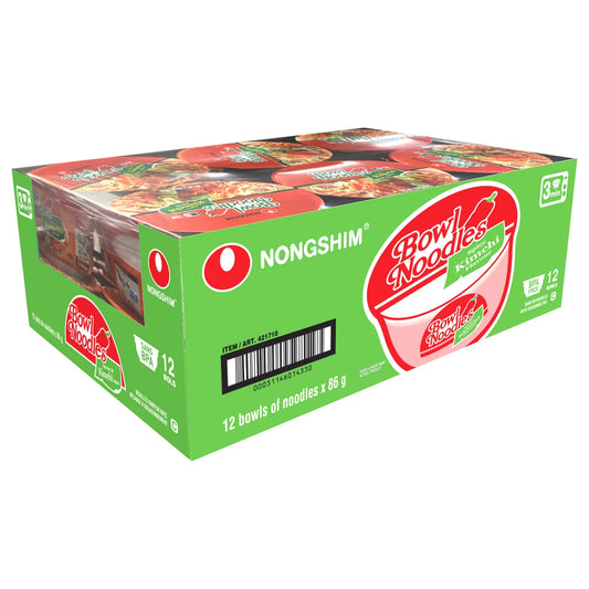 Nongshim Bowl Noodle Soup, Spicy Kimchi 86 g, 12 x 86 g