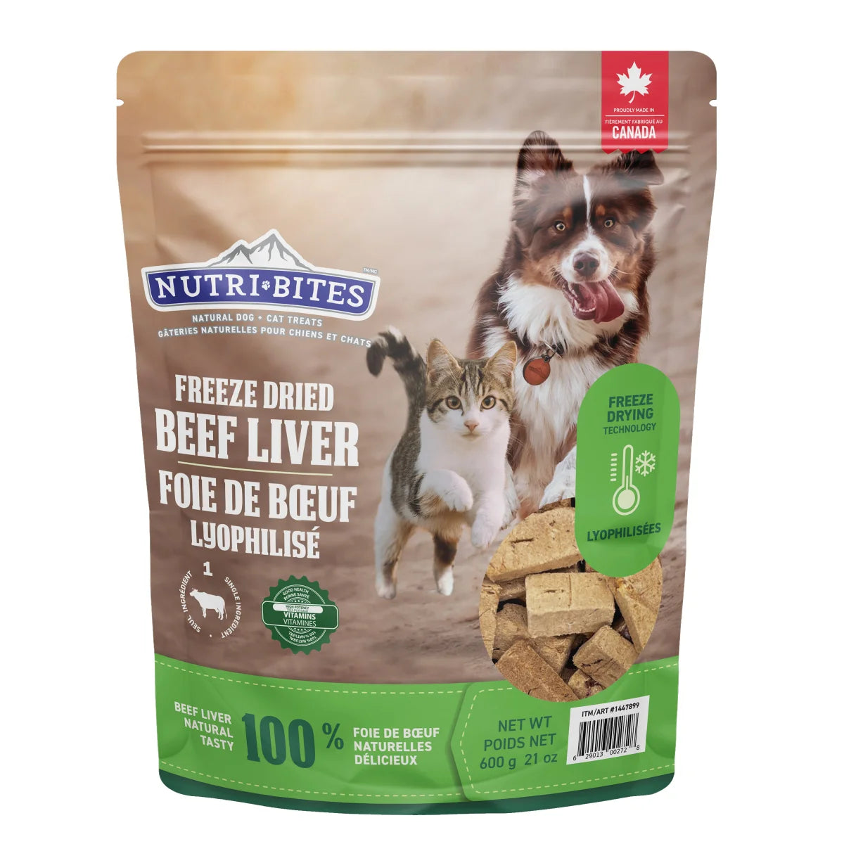 Nutribites Freeze Dried Beef Liver 600 g (21.1 oz.)