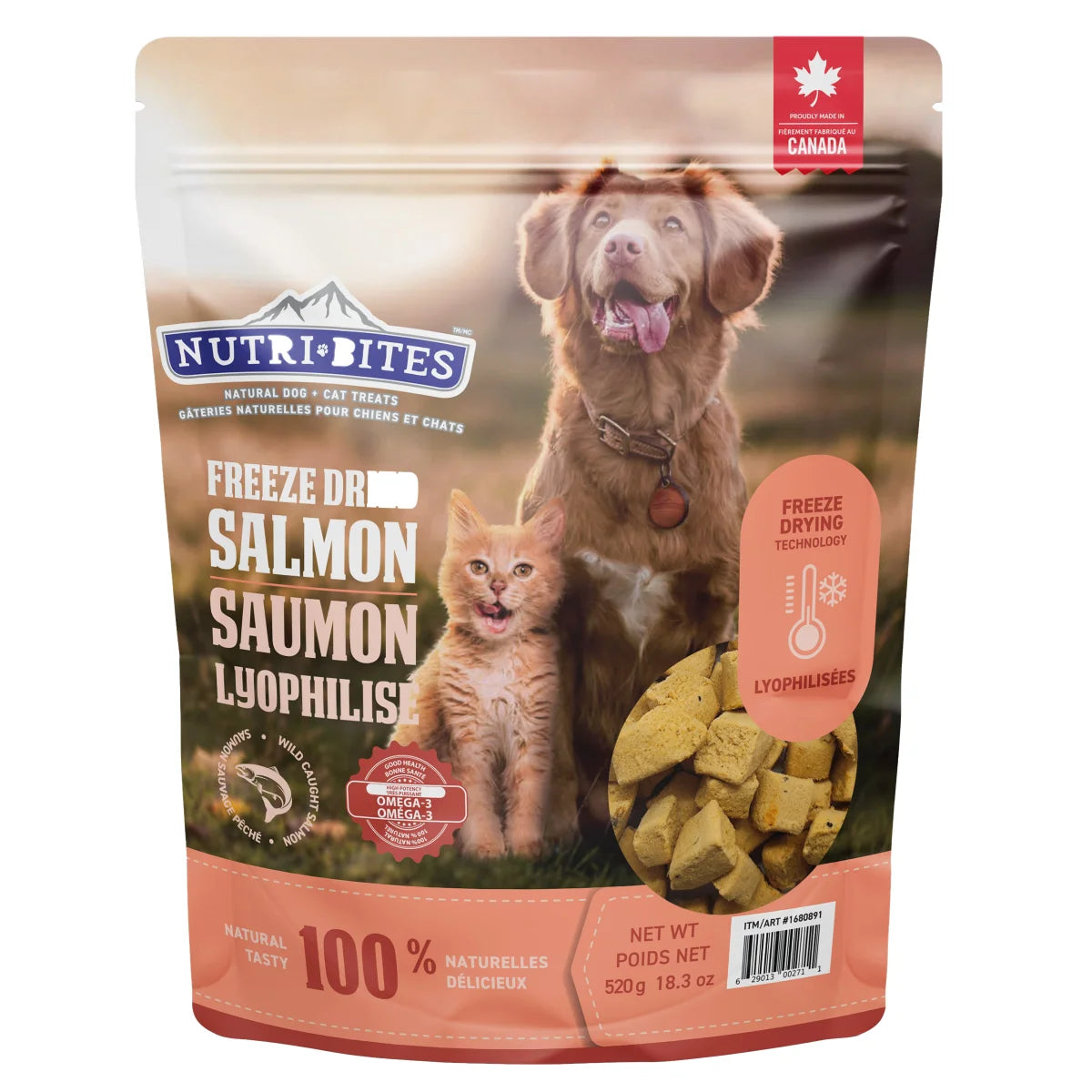 Nutribites Freeze Dried Salmon 520g