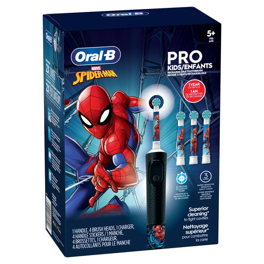 Oral-B Kids Electric Toothbrush and Refills, Marvel's Spiderman