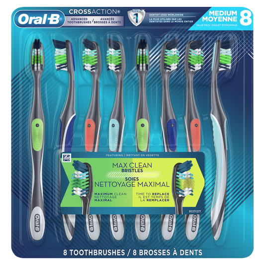 Oral-B Max Clean Advanced Toothbrushes Pack of 8