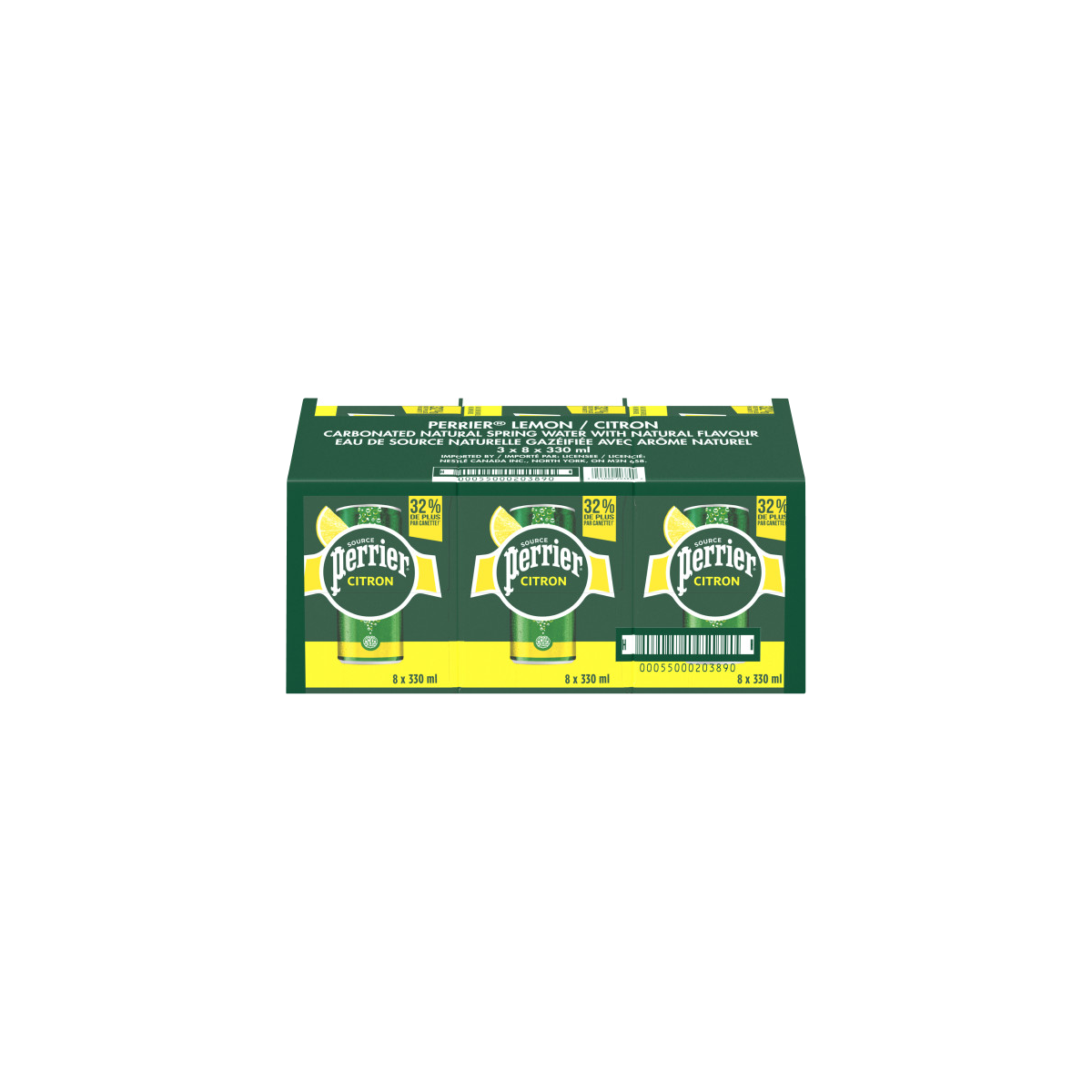 Perrier Sleek Cans Lemon 24 × 330 mL