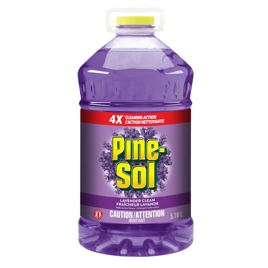 Pine-Sol Multi-Surface Cleaner and Deodorizer, Lavender Clean, Splash-less Formula, 5.18 L