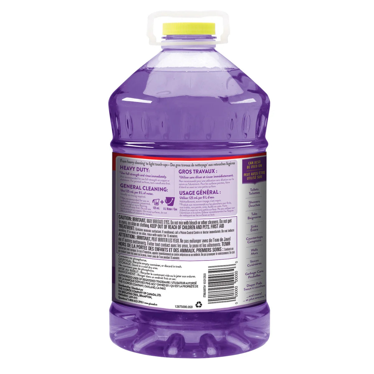 Pine-Sol Multi-Surface Cleaner and Deodorizer, Lavender Clean, Splash-less Formula, 5.18 L