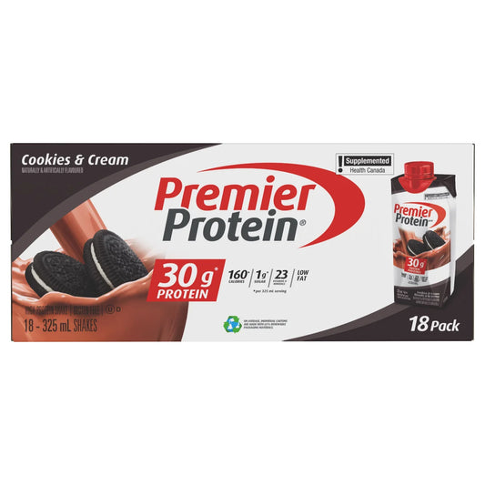 Premier Protein High-protein Cookies and Cream Shake, 18 x 325 mL