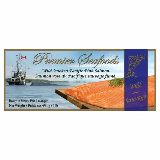 Premier Seafoods Wild Smoked Pacific Pink Salmon 454g