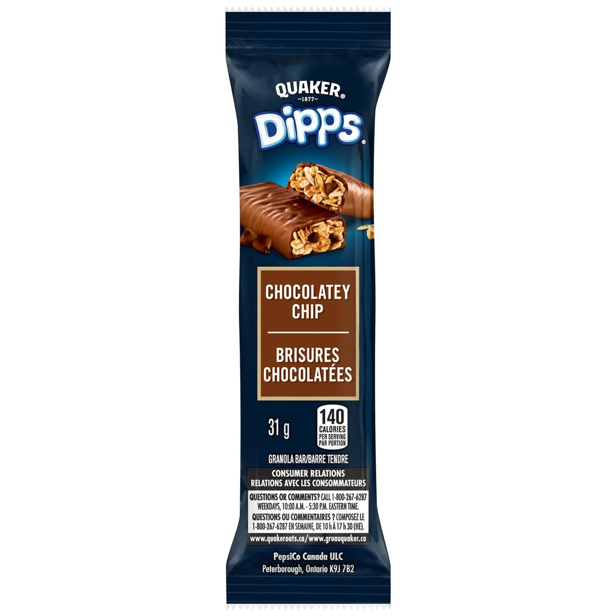 Quaker Dipps Granola Bars, Variety, 40 × 31 g