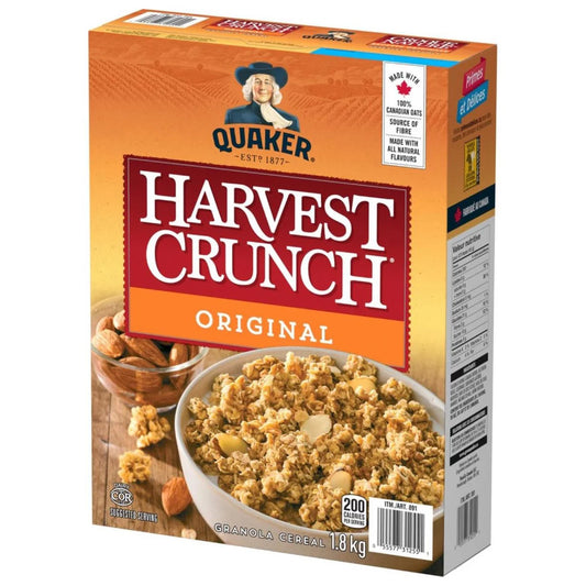 Quaker Harvest Crunch Granola Cereal, Original, 1.8 kg