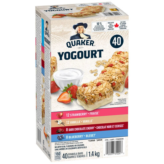 Quaker Yogourt Granola Bars, 40 × 35 g