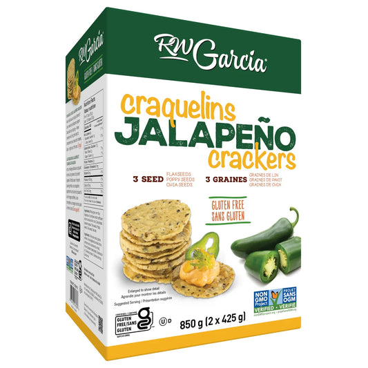 RW Garcia 3 Seed Jalapeño Crackers, 850 g