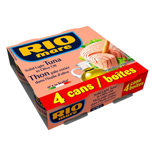 Rio Mare Solid Light Tuna in Olive Oil, 4 × 160 g