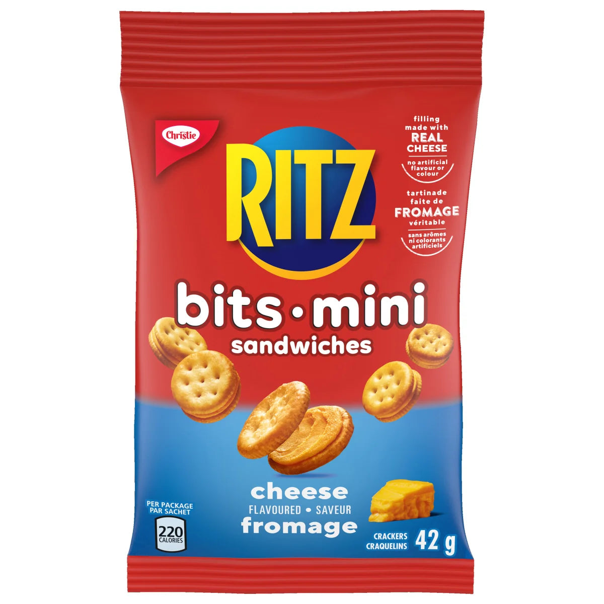 Ritz Bits Mini Sandwiches, Cheese Flavoured Crackers, 30 × 42 g