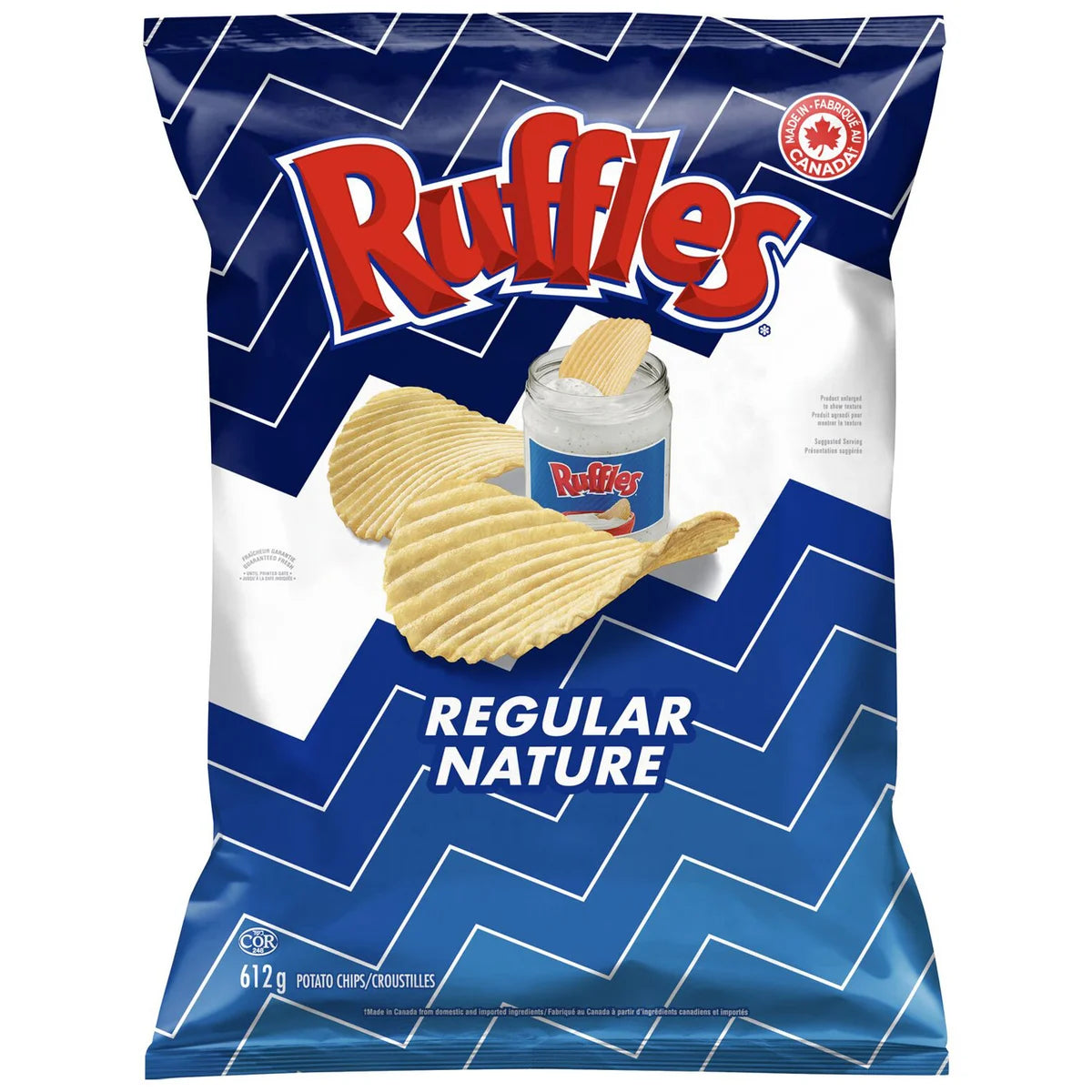 Ruffles Regular Potato Chips, 612 g