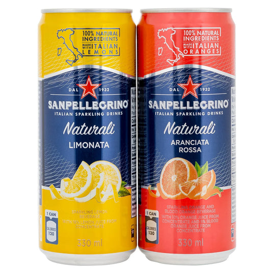 SANPELLEGRINO Naturali Italian Sparkling Drinks 330 mL, 24-pack