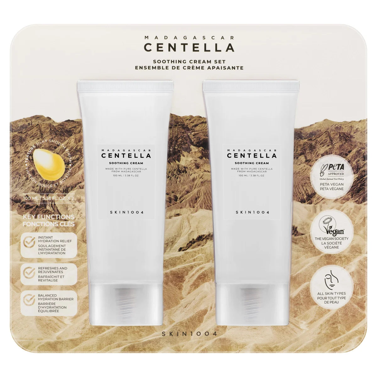 SKIN1004 Madagascar Centella Soothing Cream, 2 x 100 mL