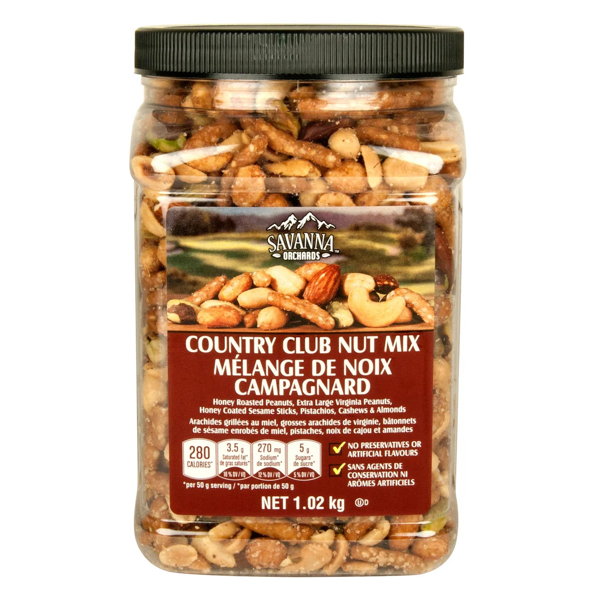 Savanna Orchards Country Club Nut Mix, 1020 g