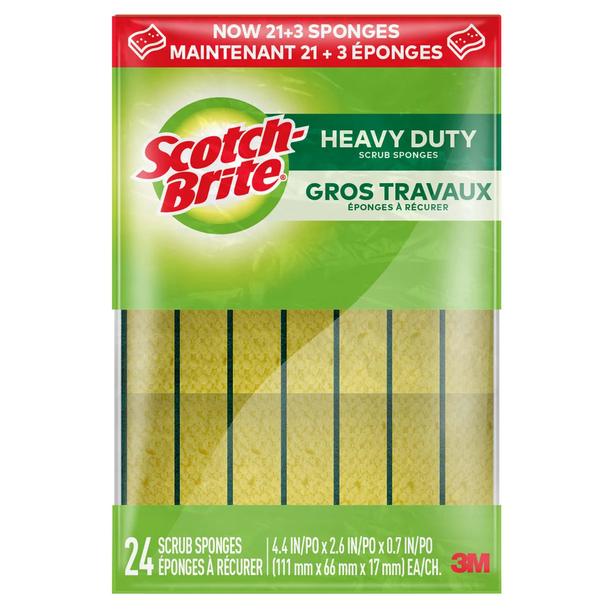 Scotch-Brite Heavy Duty Scrub Sponge, 24-pack