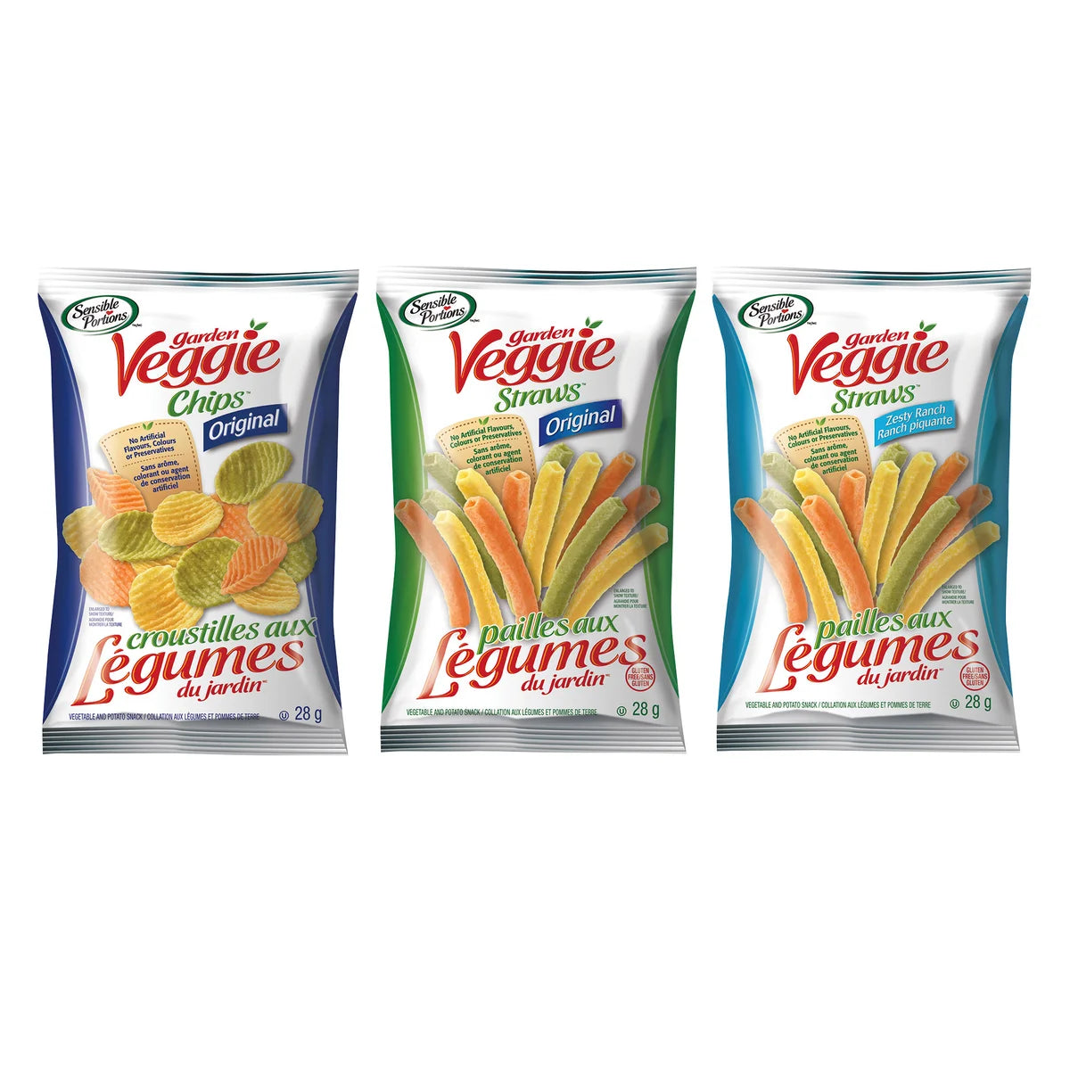 Sensible Portions Garden Veggie Straws Variety Pack, 24-count