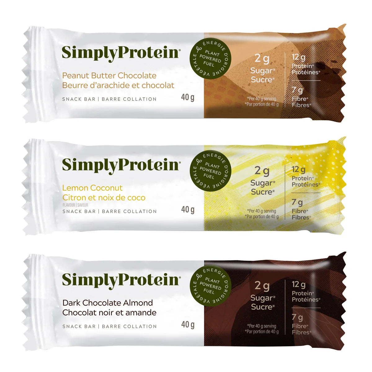 SimplyProtein - Plant Based Protein Bars Variety Pack, 15 × 40 g