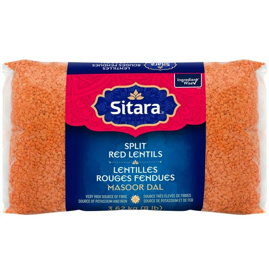 Sitara Split Red Lentils, 3.62 kg (8 lb)