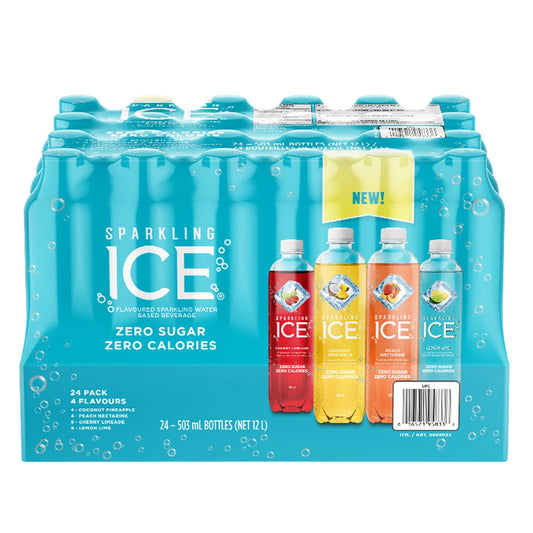 Sparkling ICE Flavoured Water Beverage Variety Pack, 24 x 503ml