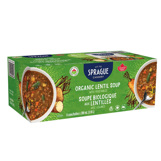 Sprague Organic Lentil and Vegetable Soup, 8 × 398 mL