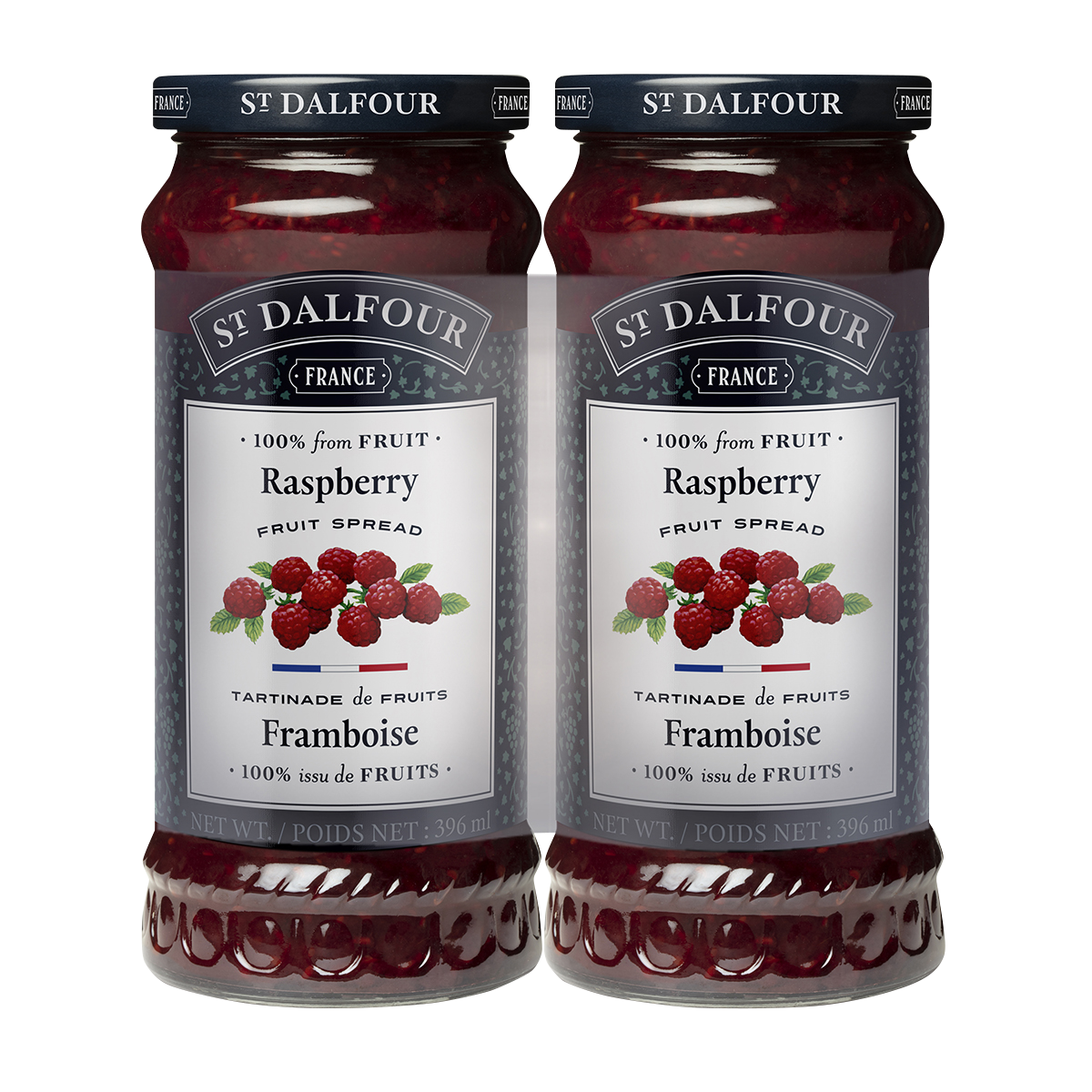 St. Dalfour Raspberry Fruit Spread 2 x 396 mL