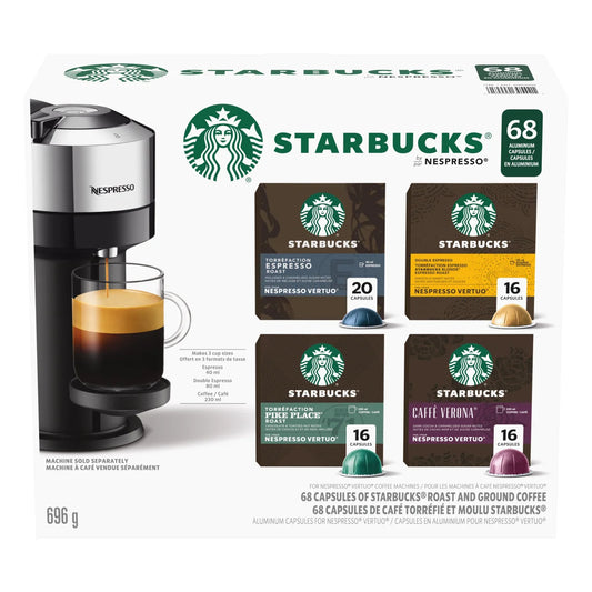 Starbucks Vertuo Line Variety pack by Nespresso, 68-count