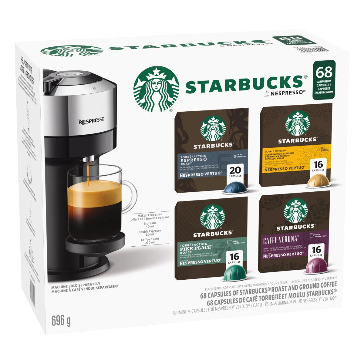 Starbucks Vertuo Line Variety pack by Nespresso, 68-count