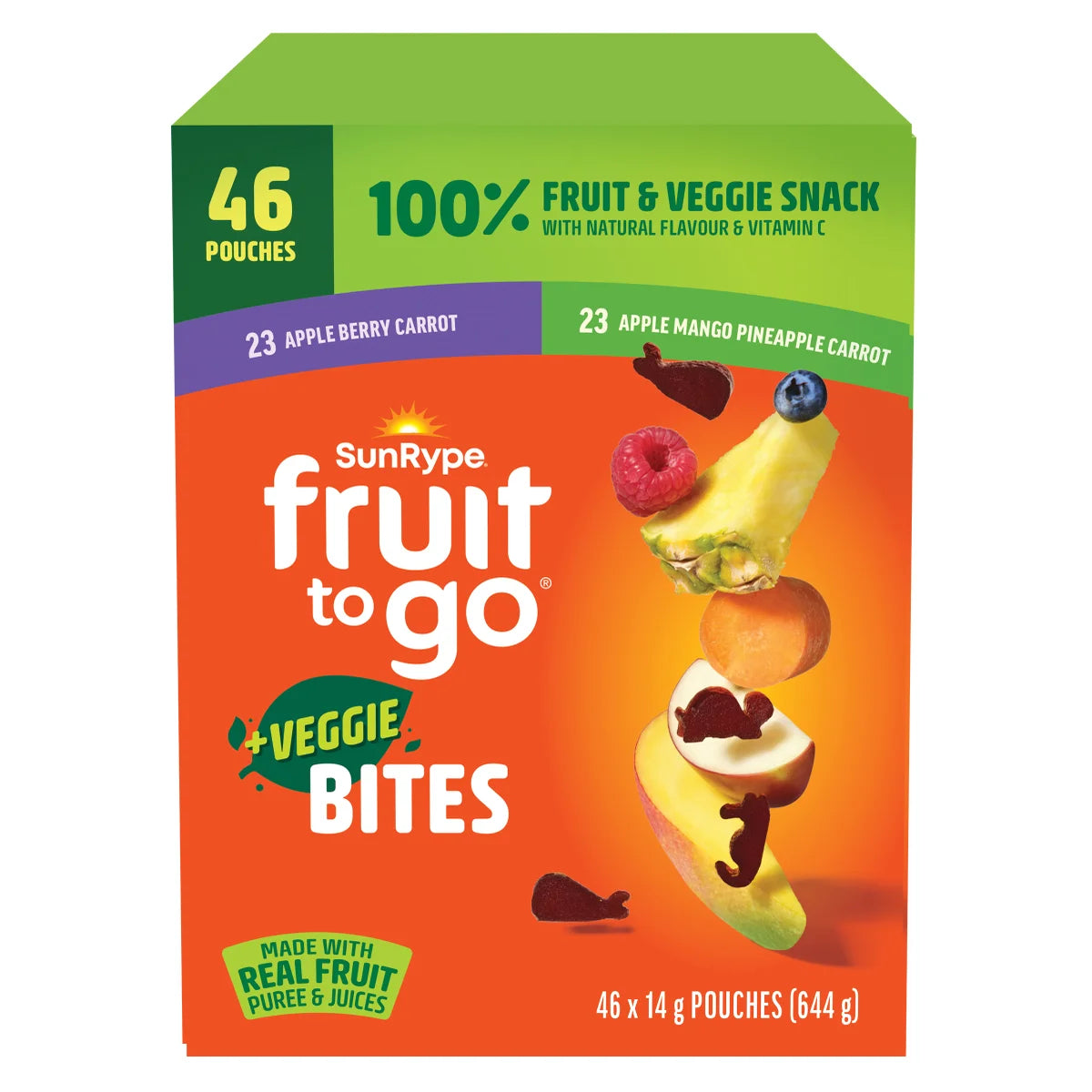 SunRype Fruit To Go + Veggie Bites, 46 × 14 g