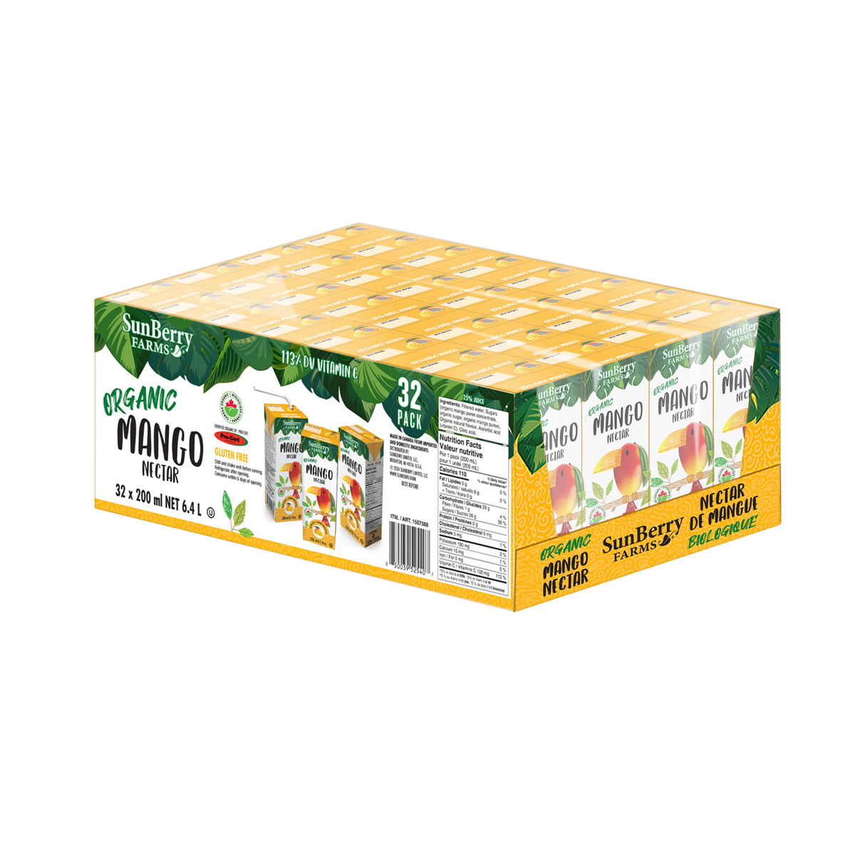 Sunberry Organic Mango Nectar 32 x 200 mL