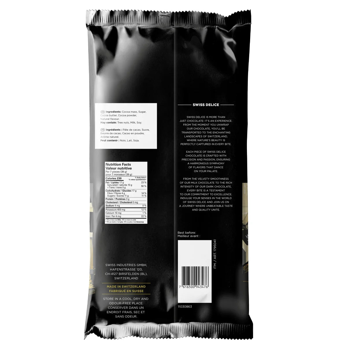 Swiss Delice Petits Suisses Dark 72% Chocolate, 1.5 kg