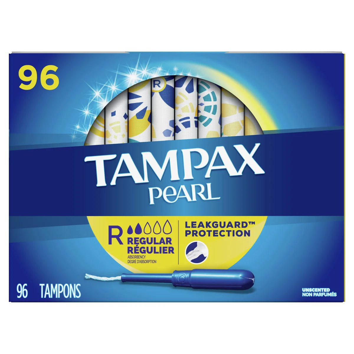 Tampax Pearl Regular Tampons, 96 Count