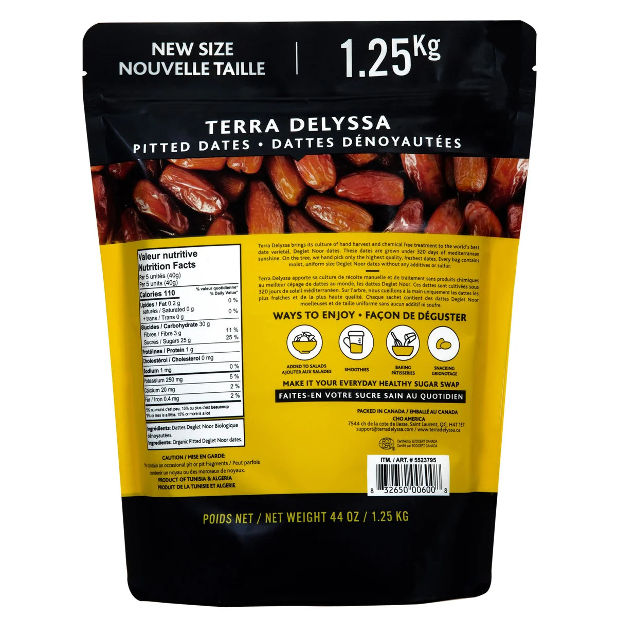 Terra Delyssa Deglet Noor Organic Pitted Dates 1.25 kg