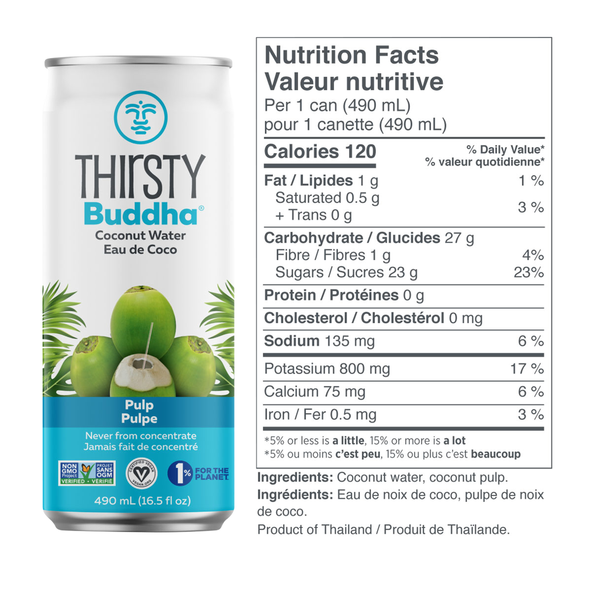 Thirsty Buddha Coconut Water 12 x 490mL