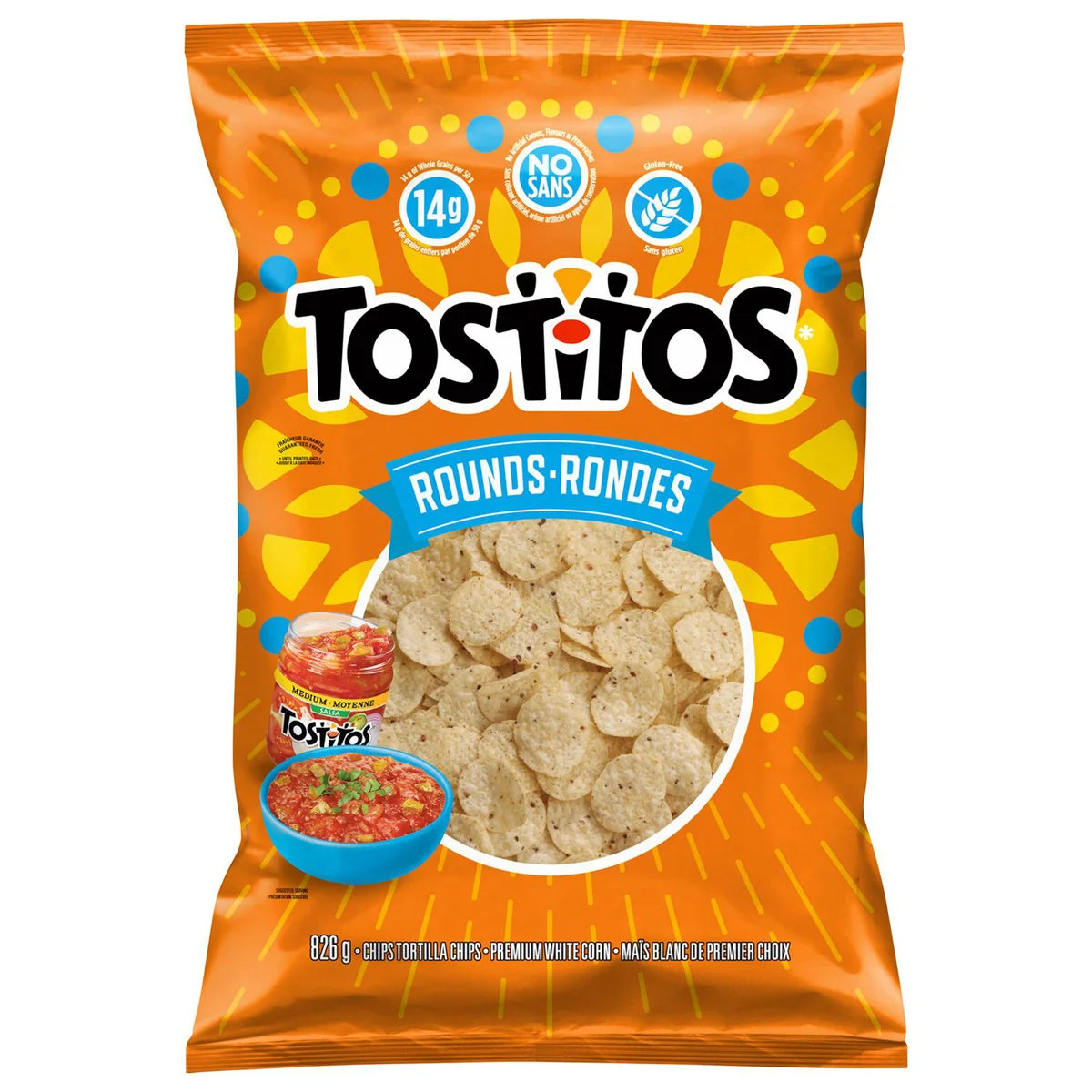 Tostitos Rounds Tortilla Chips, 826 g