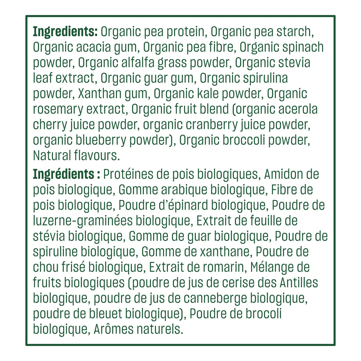 Vega Organic Vanilla Protein & Greens Powder, 2 kg